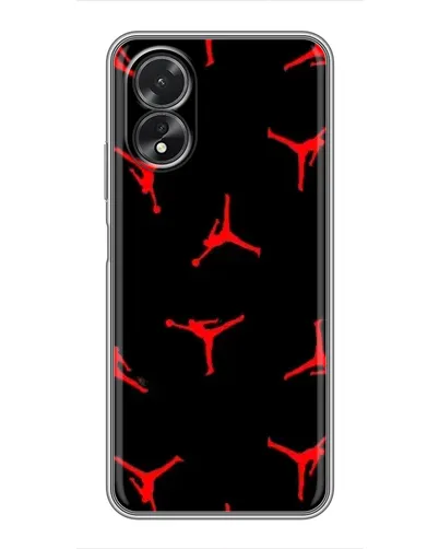 Чехол для OPPO A38 с картинкой «Jordan Red Pattern»