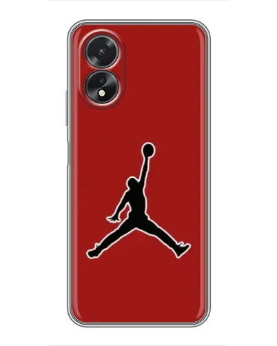 Чехол для OPPO A38 с картинкой «Jordan Red Back»