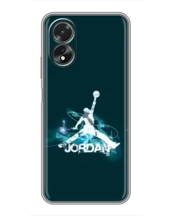 Чехол для OPPO A38 с картинкой «Jordan Blue Fire» Чехол для OPPO A38 с картинкой «Jordan Blue Fire»