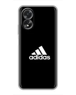 Чехол для OPPO A38 с картинкой «Черная классика Adidas»
