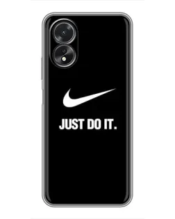 Чехол для OPPO A38 с картинкой «Классический принт Nike»