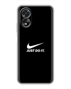 Чехол для OPPO A38 с картинкой «Минимализм от Nike»