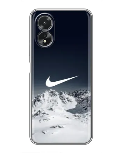 Чехол для OPPO A38 с картинкой «Nike — зимние горы»