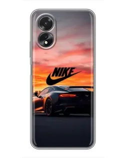 Чехол для OPPO A38 с картинкой «Nike и суперкар»