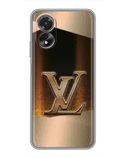 Чехол для OPPO A38 с картинкой «LV — золотое сияние»