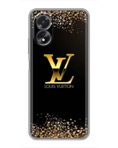 Чехол для OPPO A38 с картинкой «LV — золотые искры»