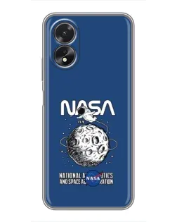 Чохол для OPPO A38 з картинкою «NASA — місячна місія»