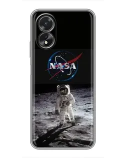 Чохол для OPPO A38 з картинкою «Астронавт на Місяці»