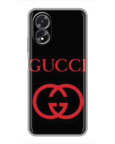 Чохол для OPPO A38 з картинкою «Gucci — червоний логотип»