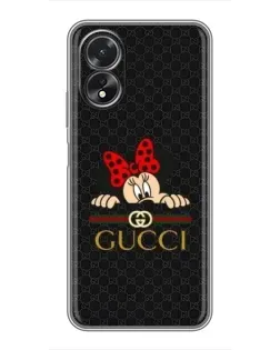 Чохол для OPPO A38 з картинкою «Мінні Маус Gucci — чорний» Чохол для OPPO A38 з картинкою «Мінні Маус Gucci — чорний»