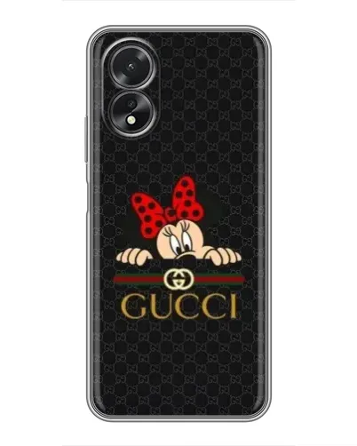 Чохол для OPPO A38 з картинкою «Мінні Маус Gucci — чорний»
