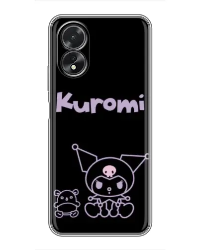 Чохол для OPPO A38 з картинкою «Kuromi — чорний мінімалізм» Чохол для OPPO A38 з картинкою «Kuromi — чорний мінімалізм»