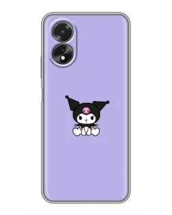 Чохол для OPPO A38 з картинкою «Kuromi — фіолетовий мінімалізм»