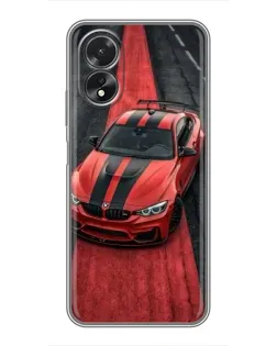 Чохол для OPPO A38 з картинкою «BMW на червоній доріжці»