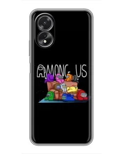 Чехол для OPPO A38 с картинкой «Логотип Among Us» Чехол для OPPO A38 с картинкой «Логотип Among Us»