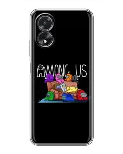 Чехол для OPPO A38 с картинкой «Логотип Among Us»