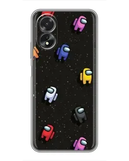 Чехол для OPPO A38 с картинкой «Космический паттерн Among Us»