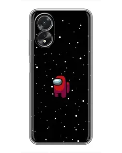 Чехол для OPPO A38 с картинкой «Красный Among Us»