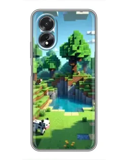 Чехол для OPPO A38 с картинкой «Minecraft летний день»