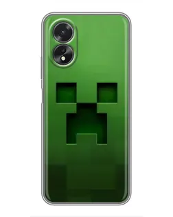 Чехол для OPPO A38 с картинкой «Крипер микро-дизайн»