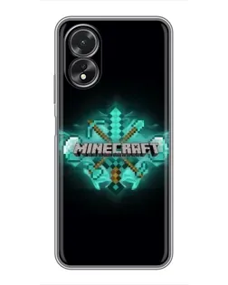 Чехол для OPPO A38 с картинкой «Minecraft Diamond лого»