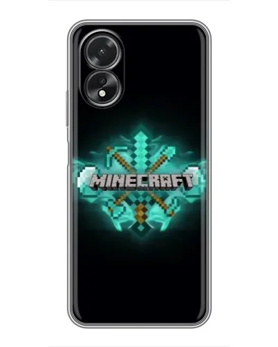 Чехол для OPPO A38 с картинкой «Minecraft Diamond лого» Чехол для OPPO A38 с картинкой «Minecraft Diamond лого»