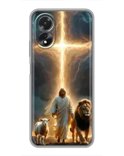 Чохол для OPPO A38 з картинкою «Лев Юди та Світло»