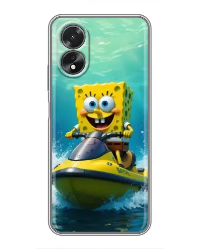 Чохол для OPPO A38 з картинкою «Спанч Боб на гідроциклі» Чохол для OPPO A38 з картинкою «Спанч Боб на гідроциклі»