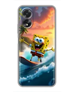 Чохол для OPPO A38 з картинкою «Губка Боб серфінгіст» Чохол для OPPO A38 з картинкою «Губка Боб серфінгіст»