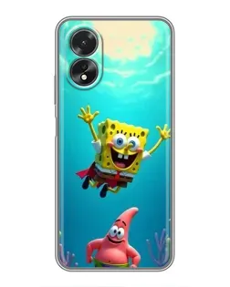 Чохол для OPPO A38 з картинкою «Спанч Боб під водою» Чохол для OPPO A38 з картинкою «Спанч Боб під водою»