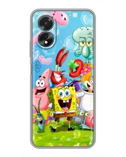 Чохол для OPPO A38 з картинкою «Губка Боб та друзі» Чохол для OPPO A38 з картинкою «Губка Боб та друзі»