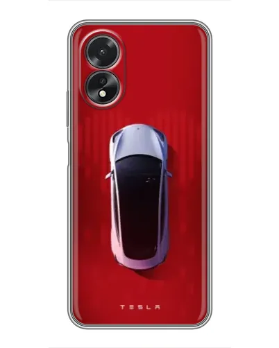Чохол для OPPO A38 з картинкою «Tesla Top View»