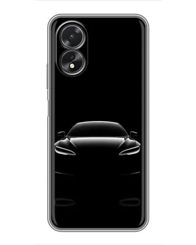 Чохол для OPPO A38 з картинкою «Силует Tesla Night»