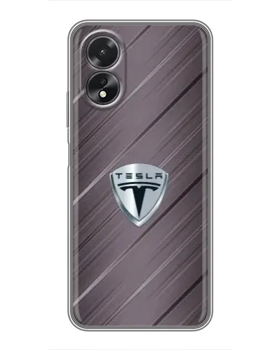 Чохол для OPPO A38 з картинкою «Металева текстура Tesla»