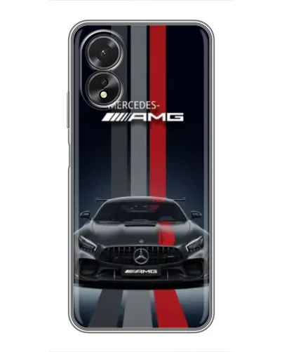 Чохол для OPPO A38 з картинкою «Mercedes — білий карбон»
