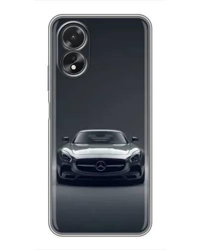 Чохол для OPPO A38 з картинкою «Mercedes на чорному»