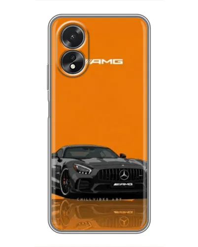 Чохол для OPPO A38 з картинкою «Помаранчевий Mercedes AMG»