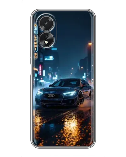 Чохол для OPPO A38 з картинкою «Нічне місто та Audi»