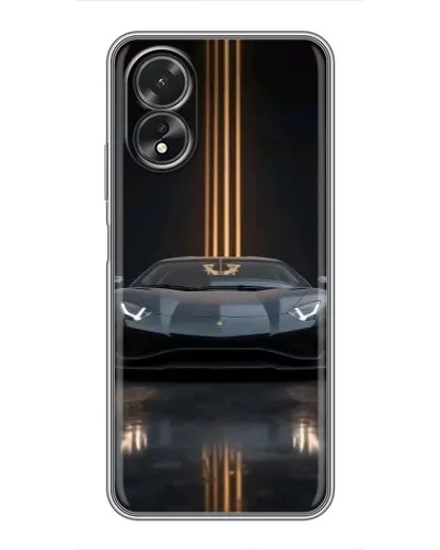 Чехол для OPPO A38 с картинкой «Lamborghini золотые линии»