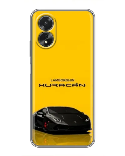Чехол для OPPO A38 с картинкой «Lamborghini Huracan черный»