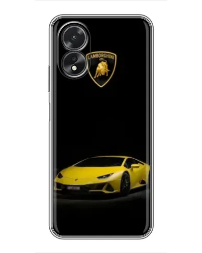 Чехол для OPPO A38 с картинкой «Lamborghini желтый акцент»