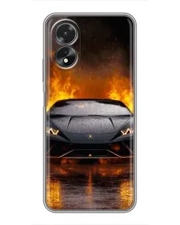 Чехол для OPPO A38 с картинкой «Lamborghini в огне» Чехол для OPPO A38 с картинкой «Lamborghini в огне»