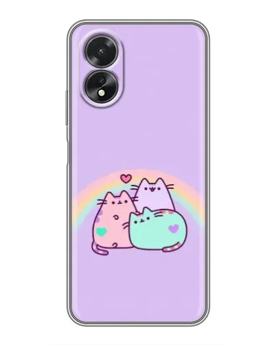 Чехол для OPPO A38 с картинкой «Радужные Пушины» Чехол для OPPO A38 с картинкой «Радужные Пушины»