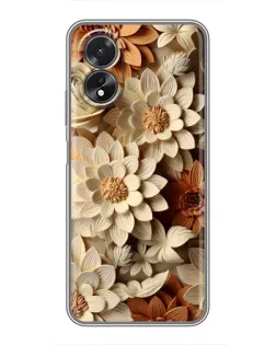 Чохол для OPPO A38 з картинкою «Бежевий флористичний декор» Чохол для OPPO A38 з картинкою «Бежевий флористичний декор»