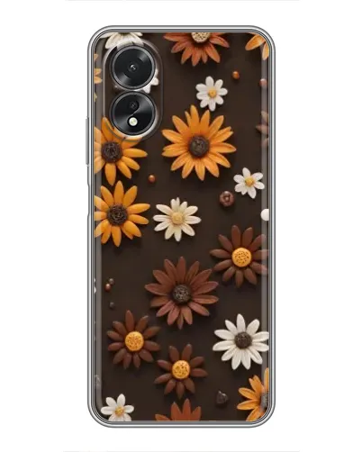 Чохол для OPPO A38 з картинкою «Візерунок з маленьких соняшників»