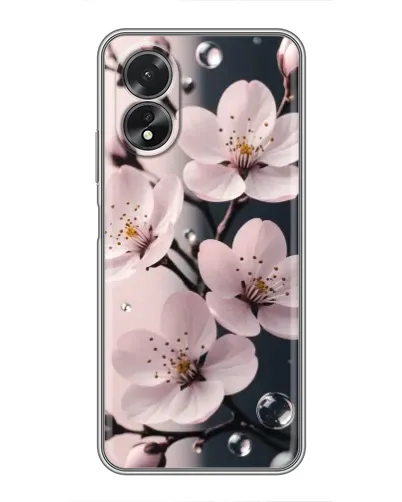 Чехол для OPPO A38 с картинкой «Нежная сакура и капли» Чехол для OPPO A38 с картинкой «Нежная сакура и капли»