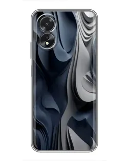 Чохол для OPPO A38 з картинкою «Об'ємні сині складки»
