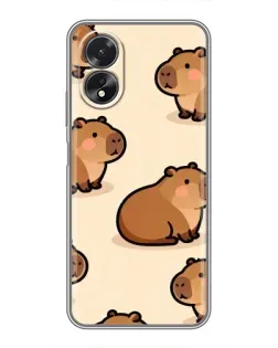 Чохол для OPPO A38 з картинкою «Паттерн милих капібар» Чохол для OPPO A38 з картинкою «Паттерн милих капібар»