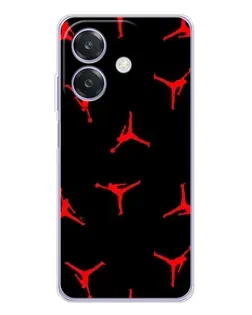 Чохол для OPPO A3x з картинкою «Jordan Red Pattern» Чохол для OPPO A3x з картинкою «Jordan Red Pattern»