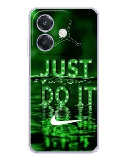 Чохол для OPPO A3x з картинкою «Зелений неоновий Nike»